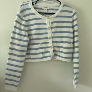 Striped Blue and White Cardigan